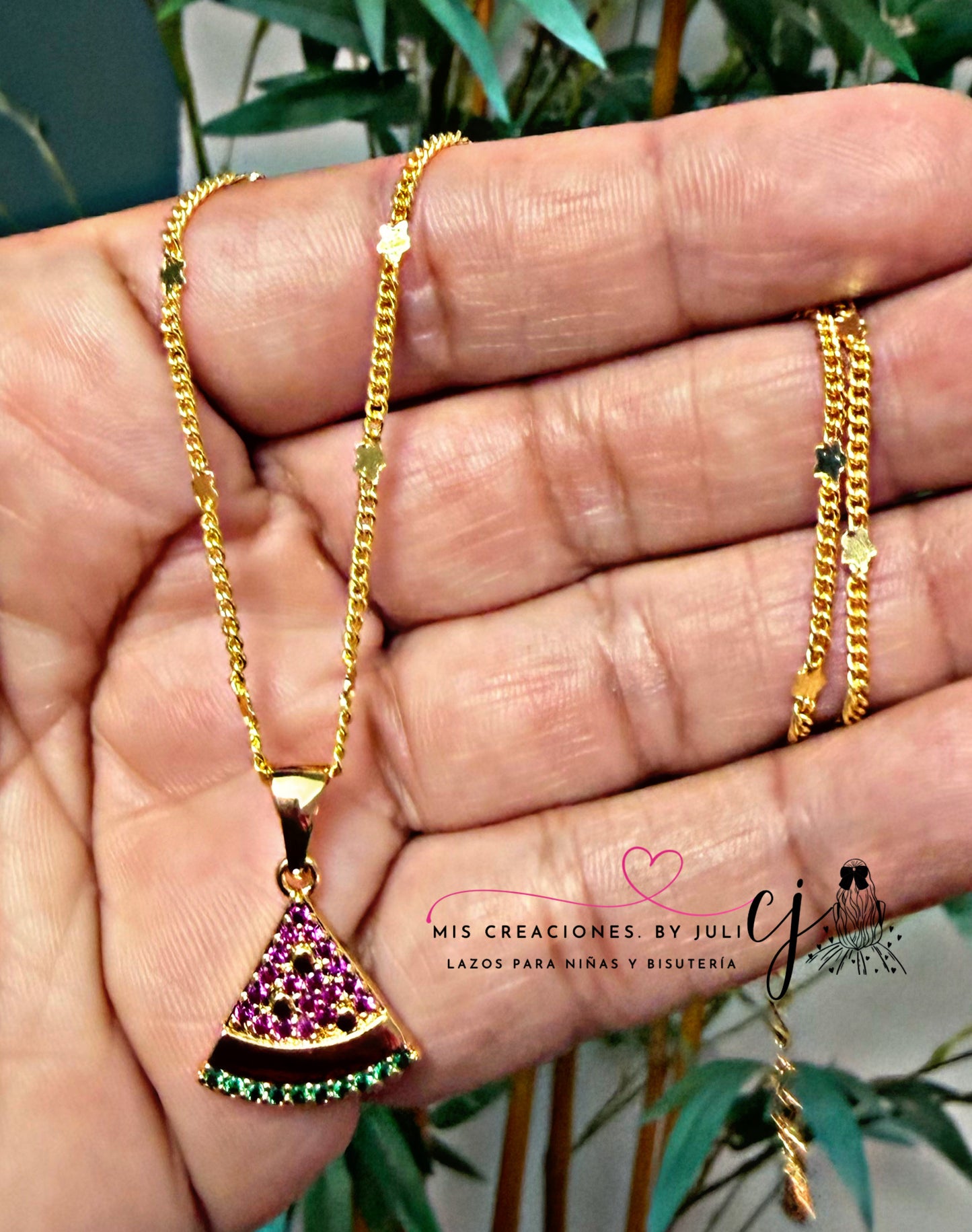 Cadena  con Charm Enchapada en oro