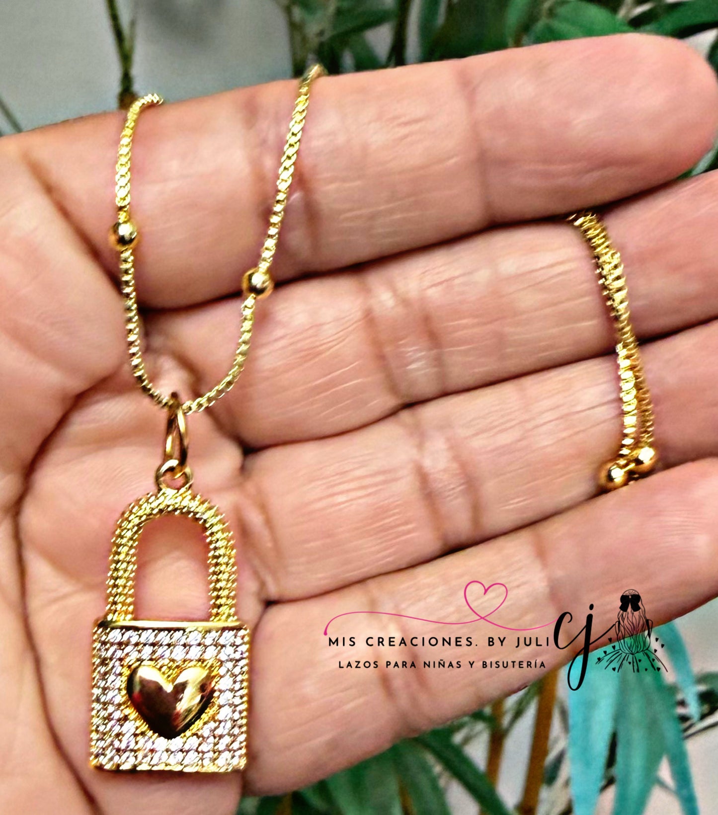 Cadenas con Charm enchapadas en oro