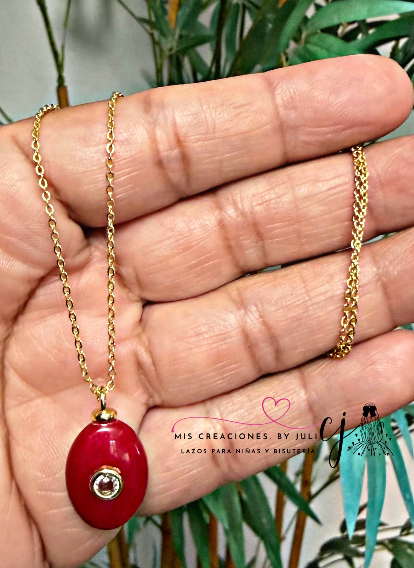 Cadena  con Charm Enchapada en oro