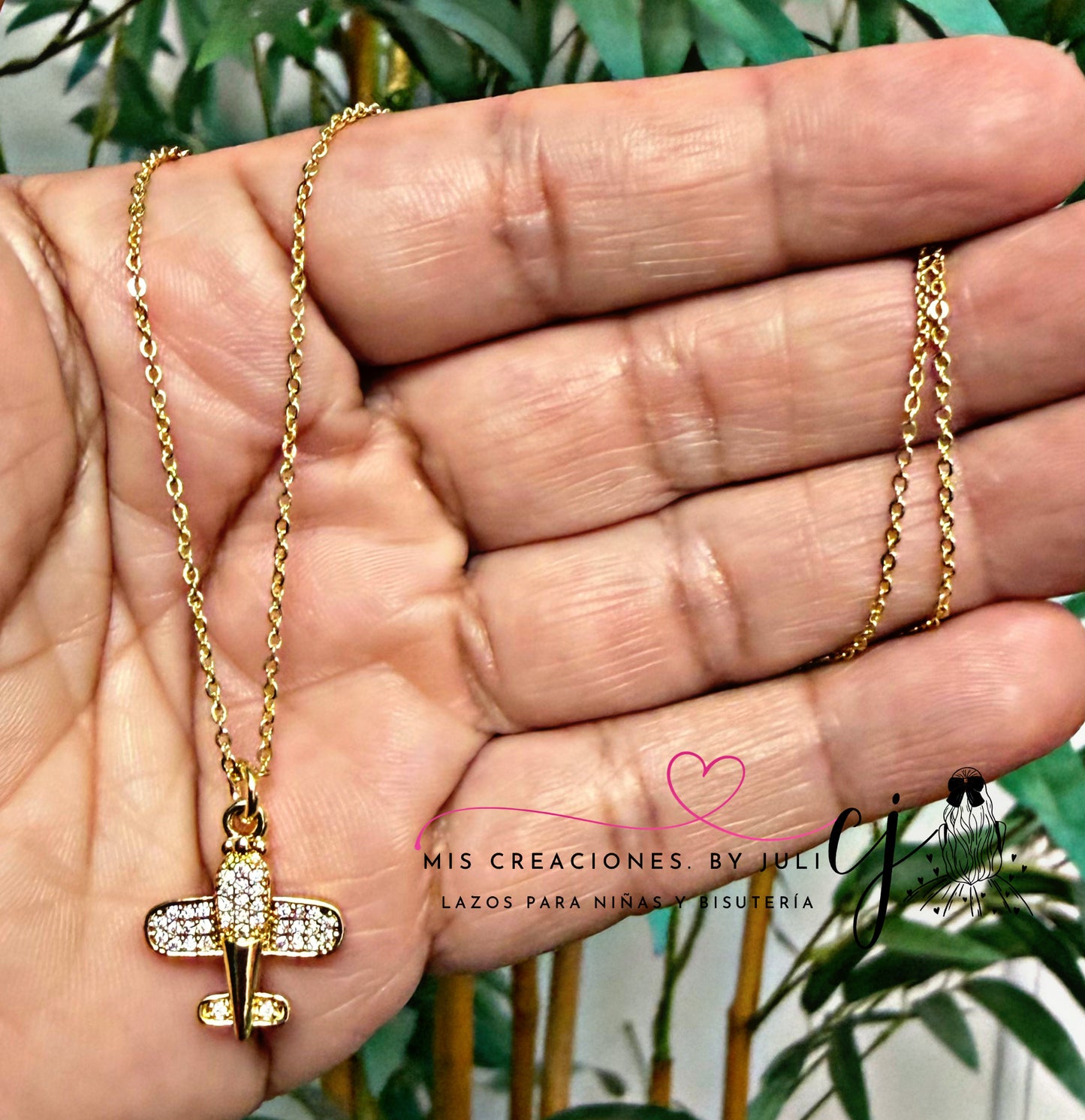 Cadena  con Charm Enchapada en oro